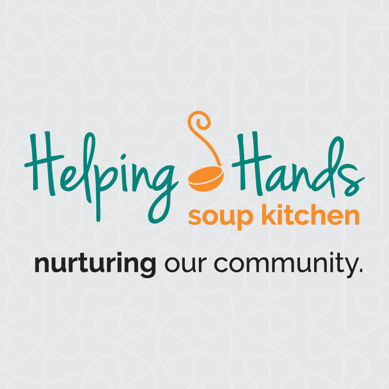 The new Helping Hands Soup Kitchen logo, with the tagline "Nurturing Our Community".